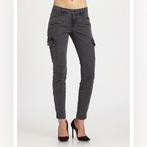 J BRAND Grayson Stretch Ankle-Zip Skinny Cargo Pants - 28